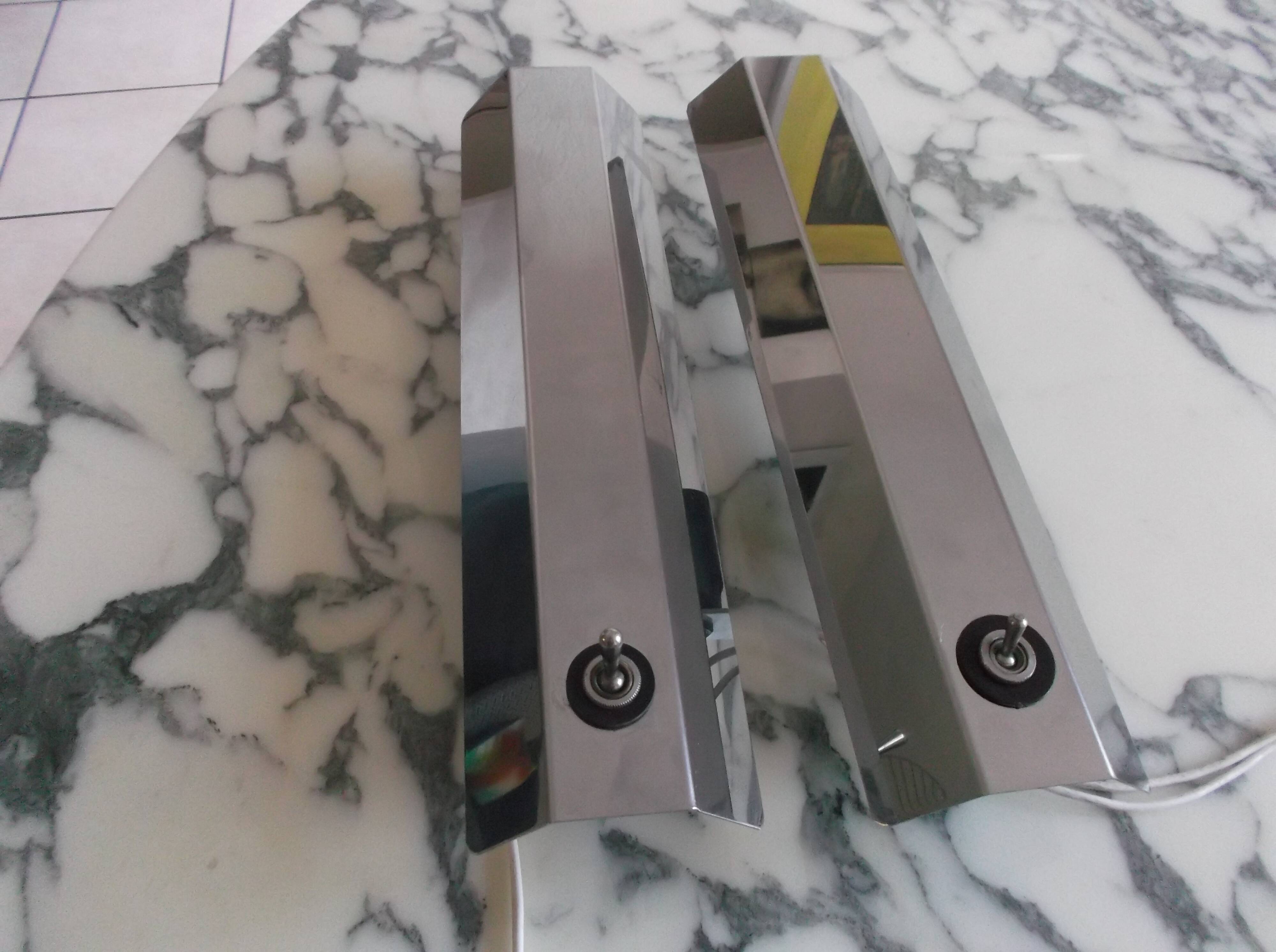 Pair of vintage chrome