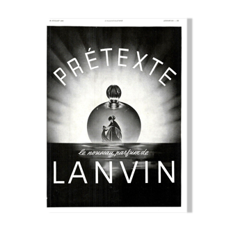 Vintage poster 30s Lanvin perfume