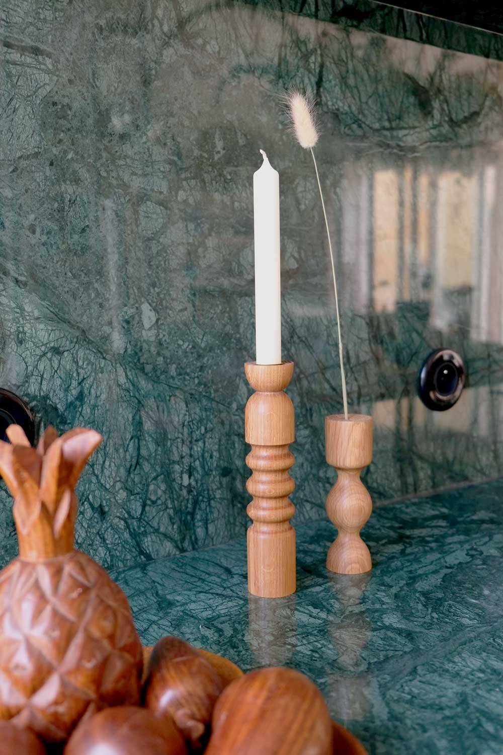 Candle holder - oak soliflore IRIS