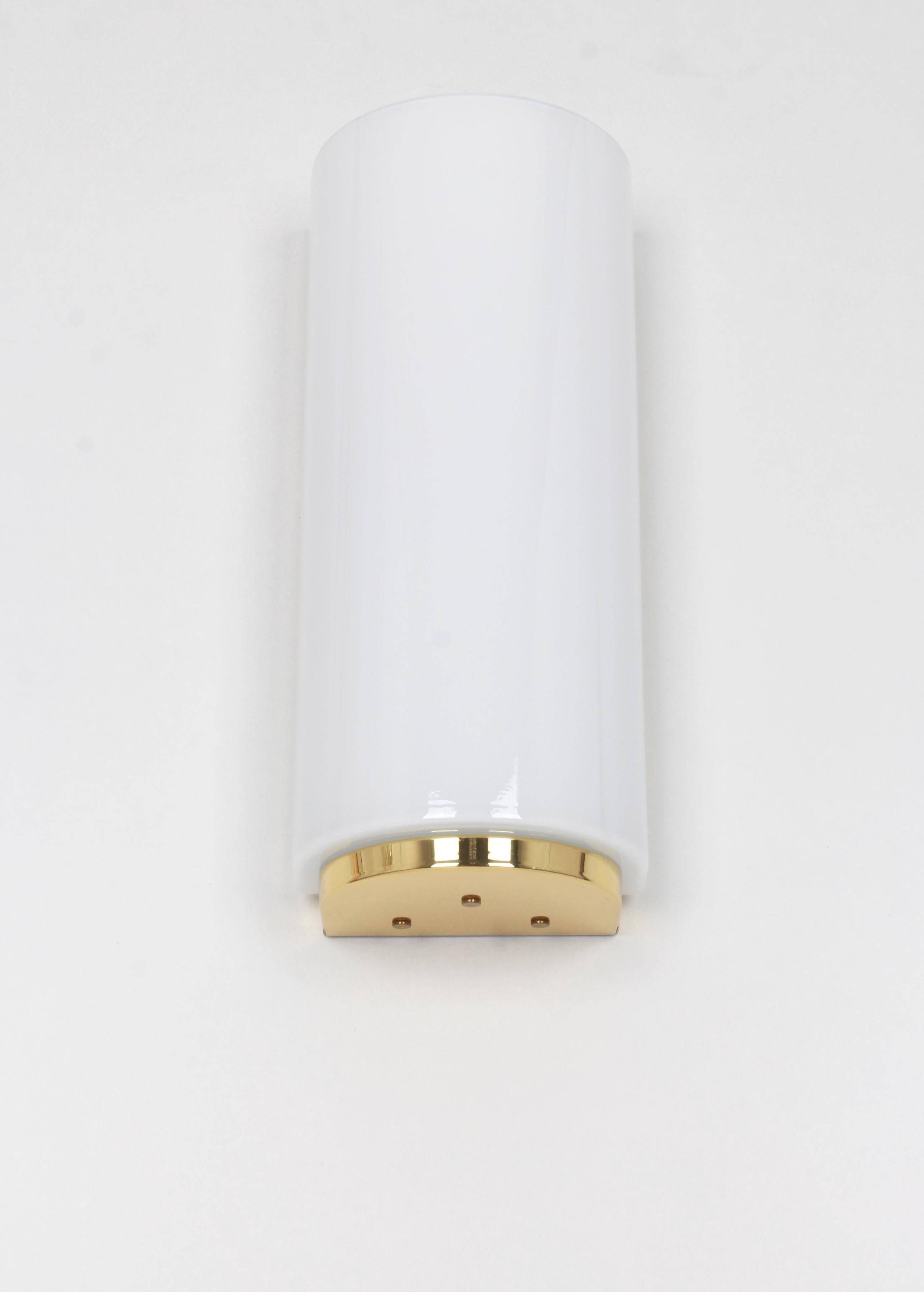 Opal glass wall light designed by Limburg, Germany.