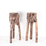Pair of wooden side tables