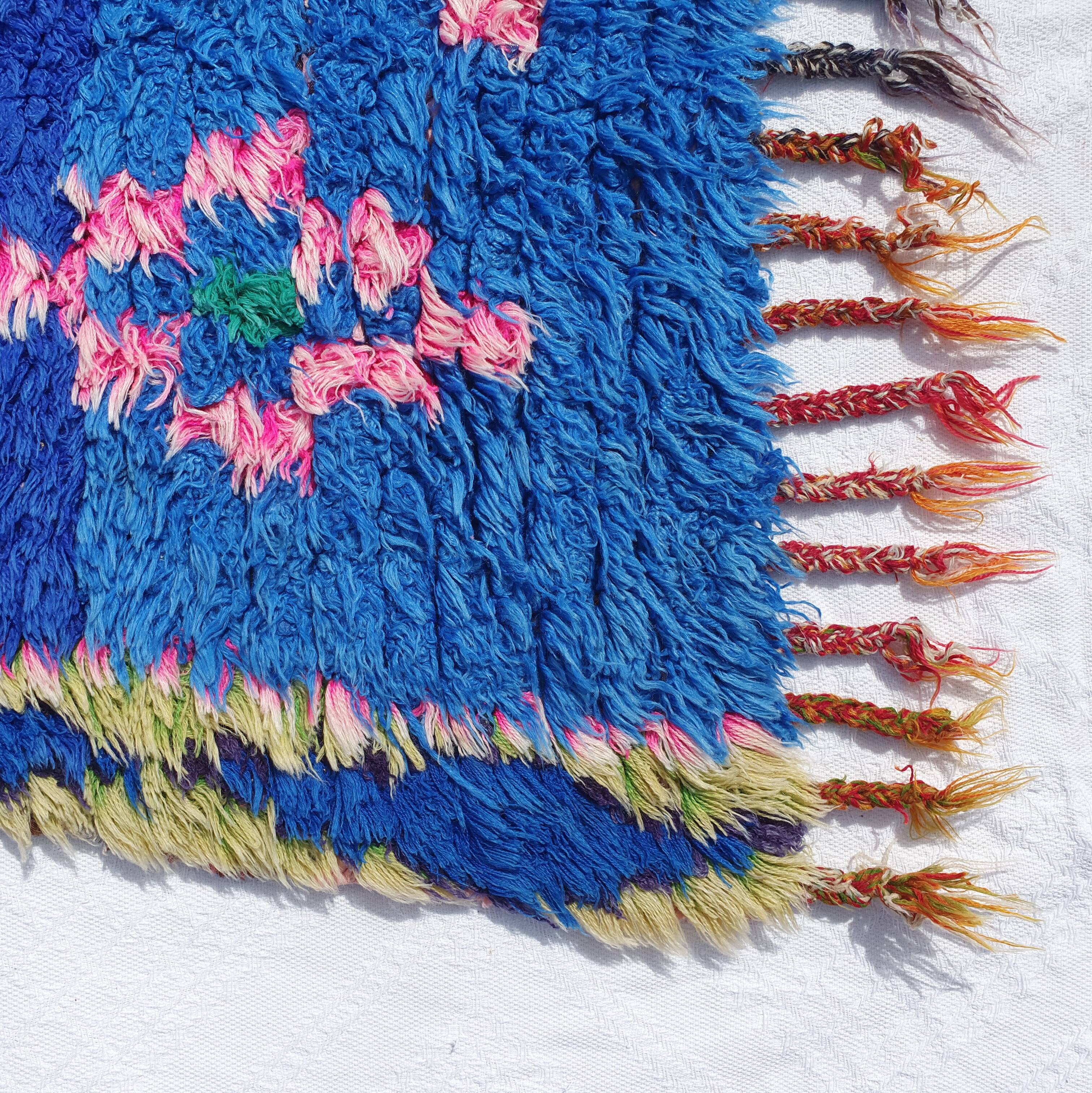 Blue Moroccan Berber carpet 210x100 cm
