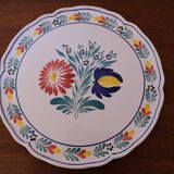 Plat fleuri vintage - faïencerie de Pornic