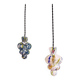 Duo de suspensions en verre soufflé multicolore, Murano, 1950-60