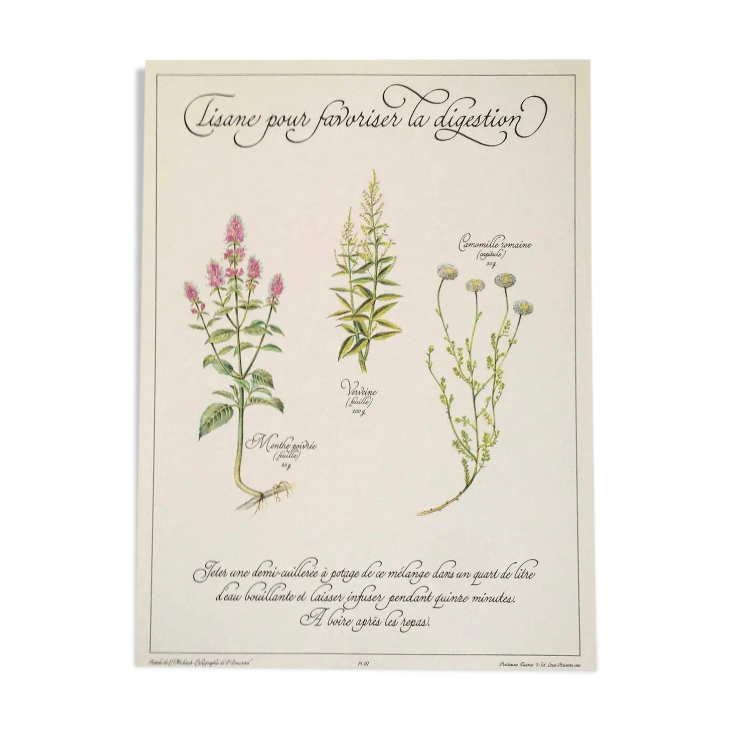 Botanical tea board to promote digestion
