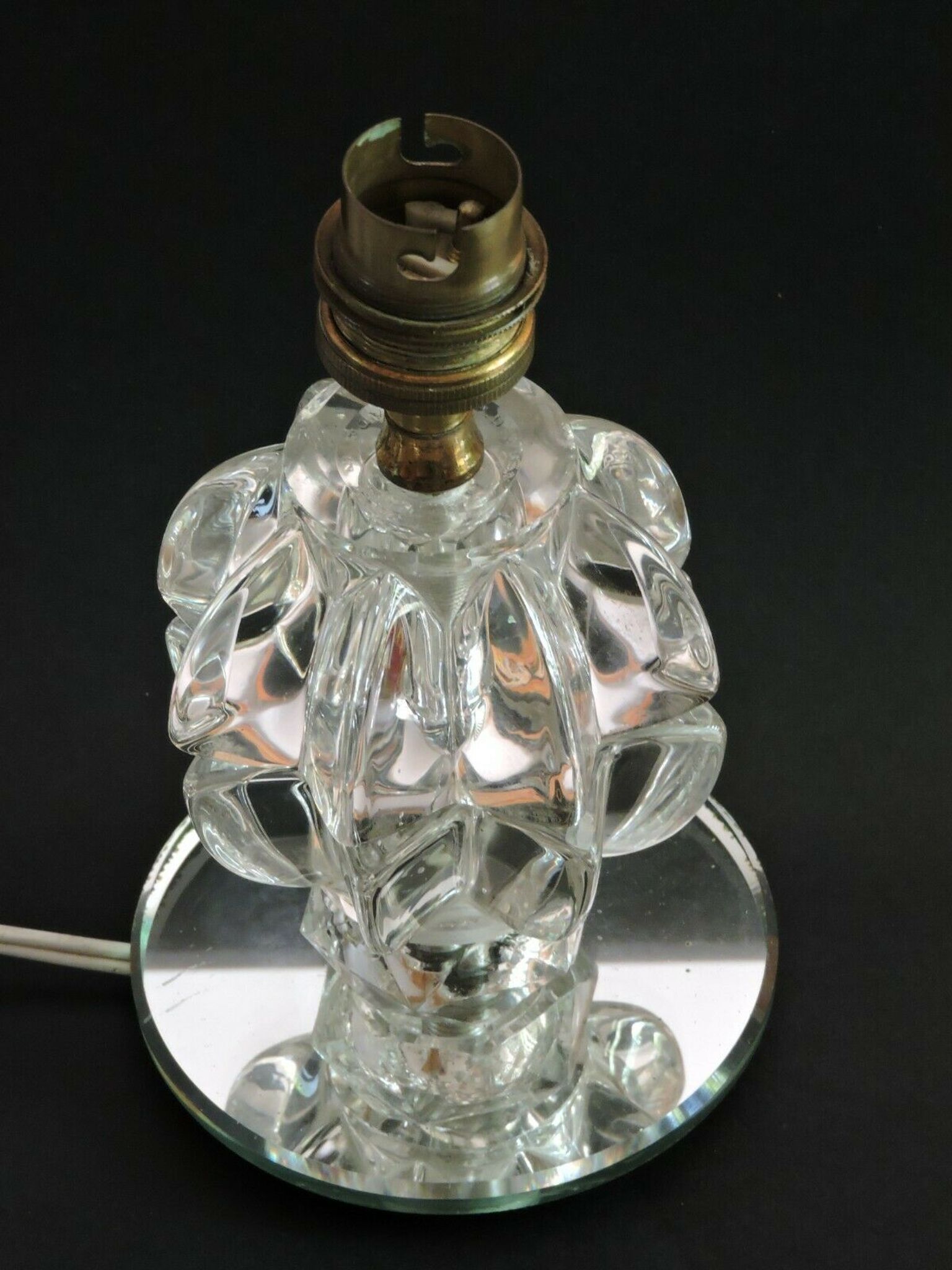 Art deco glass lamp foot