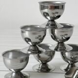 6 stainless steel egg cups