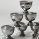 6 stainless steel egg cups