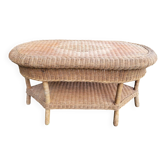 Table basse en rotin, vers 1960