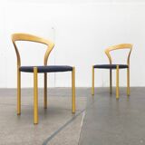 Stackable chairs and table German Lotus by Hartmut Lohmeyer for Kusch+Co, set of 3.
