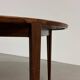 Table à manger ronde du milieu du siècle en palissandre Henry Rosengren Hansen, Danemark, années 1960