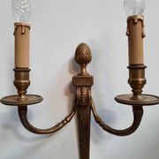 Paire d'appliques en bronze style Louis XVI