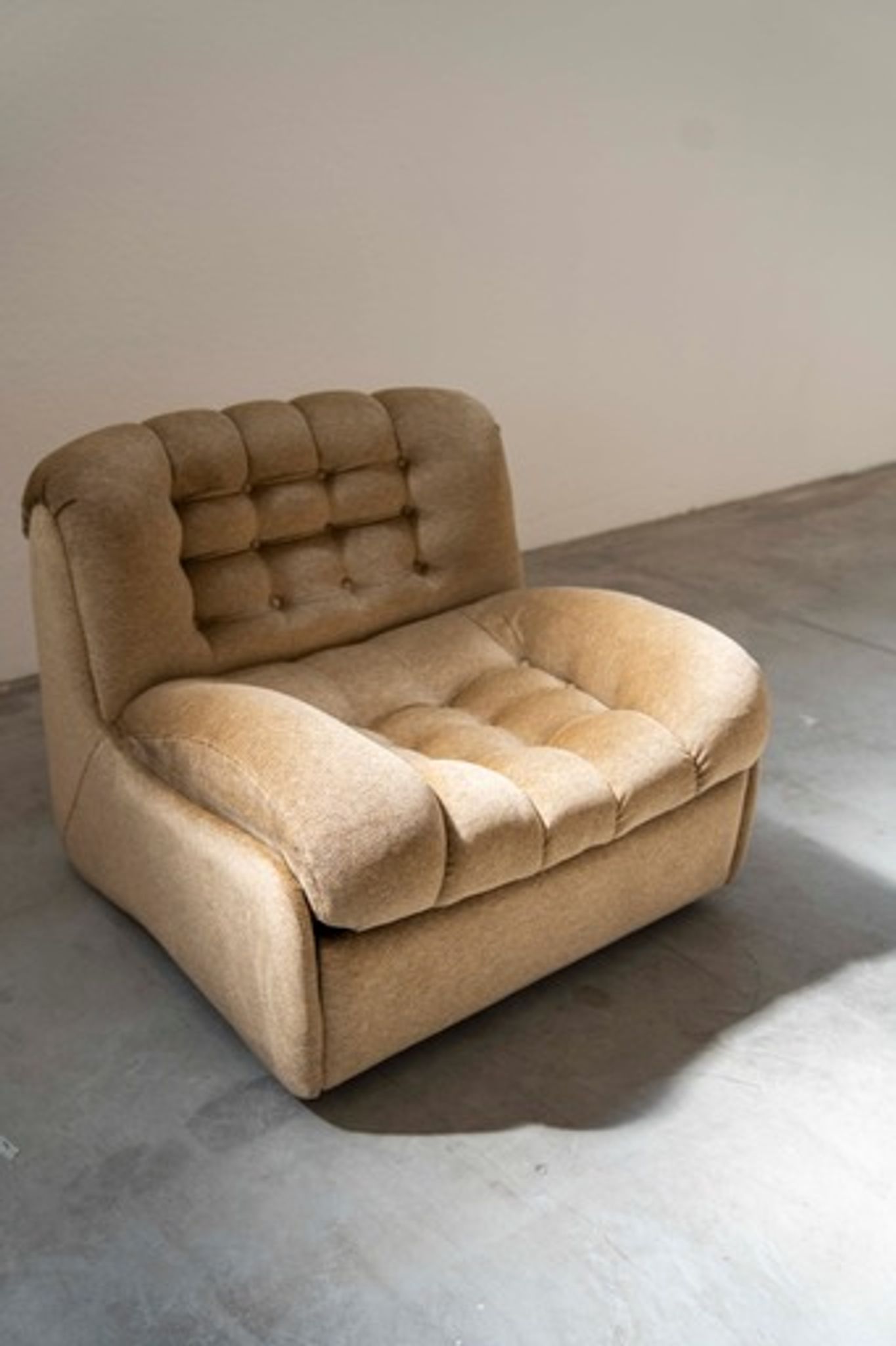 Modular sofa semicircle '70, F.lli Carloni set of 3