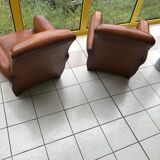 Pair of club armchairs