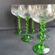 Lot de 6 verres à vin blanc d’Alsace cristal soufflé et taillé XXème