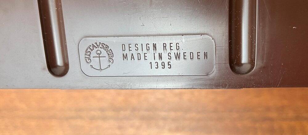 Mid-century Swedish space age magazine and vinyl rack by Sven-Eric Juhlin for Gustavsberg, 1960s, set of 5.