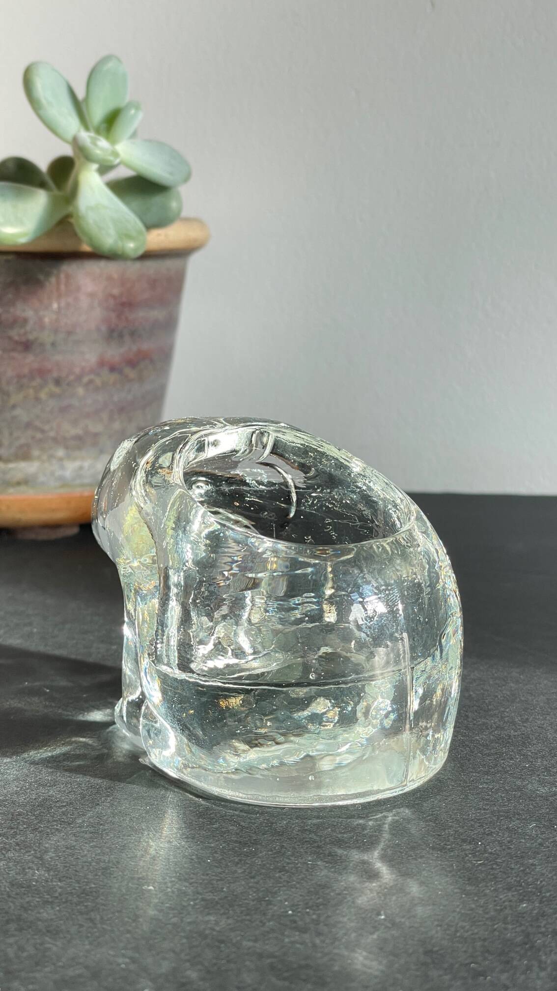 Semi-crystal candle holder Polar BEAR Shape Vintage