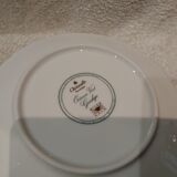 2 breakfast cups, 2 saucers, porcelain Christofle Oceana green.