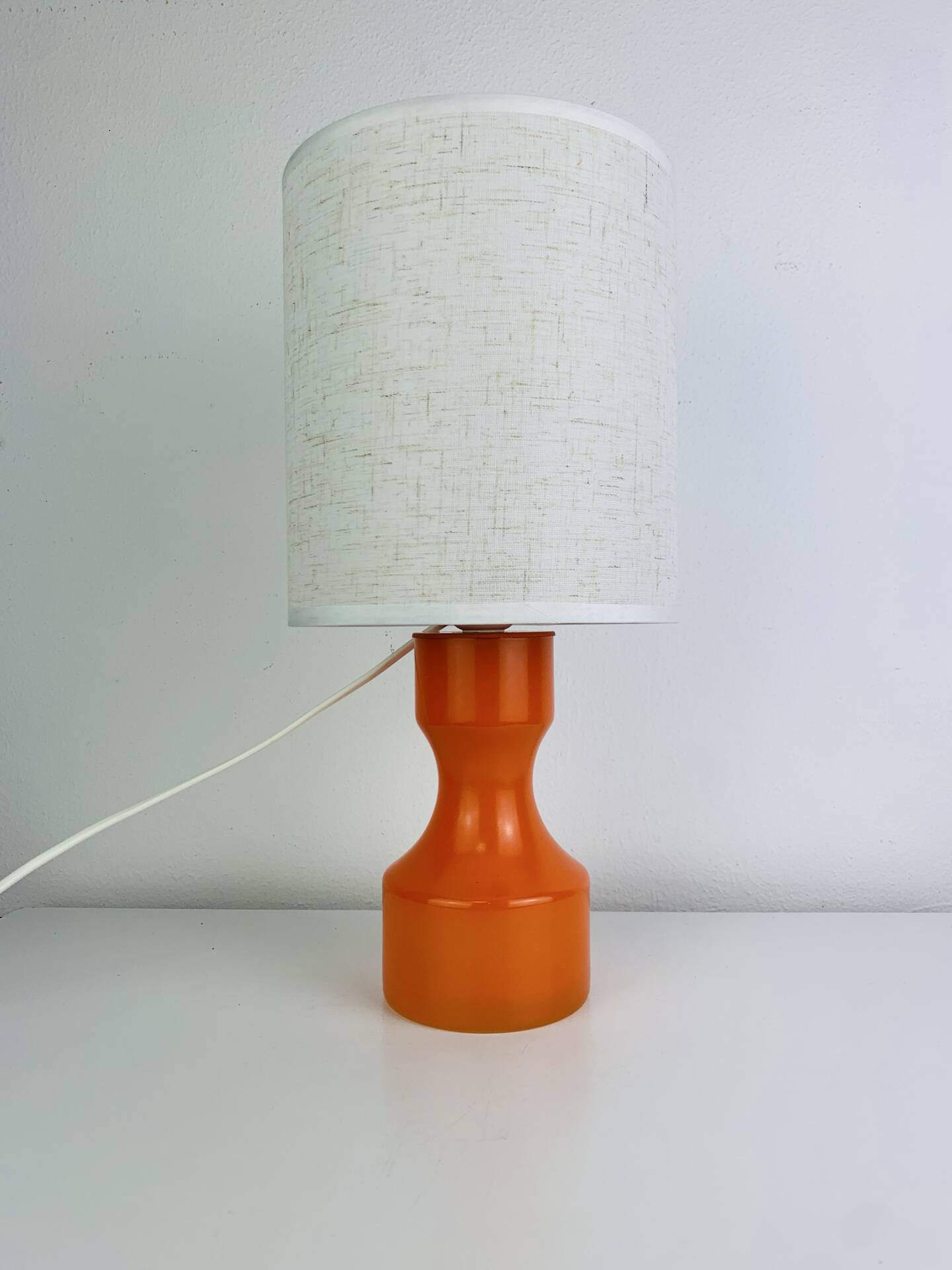 Lampe 70’s opaline orange vintage