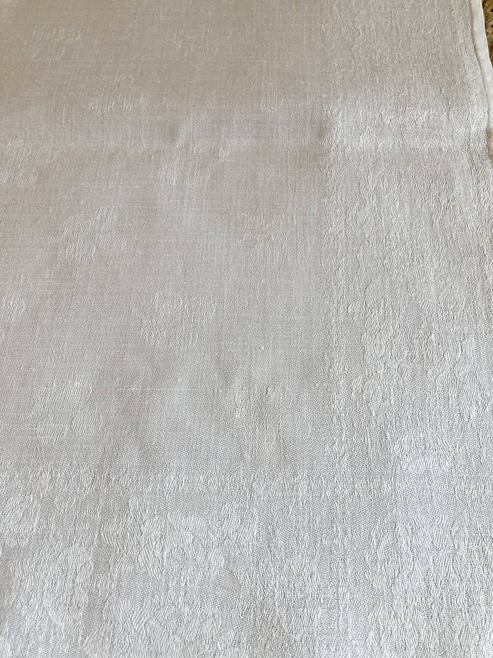 8 antique damask and monogrammed cotton/linen blend table napkins