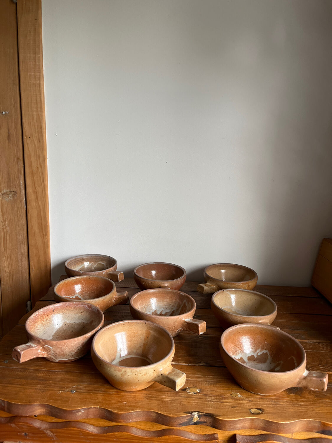 9 stoneware bowls