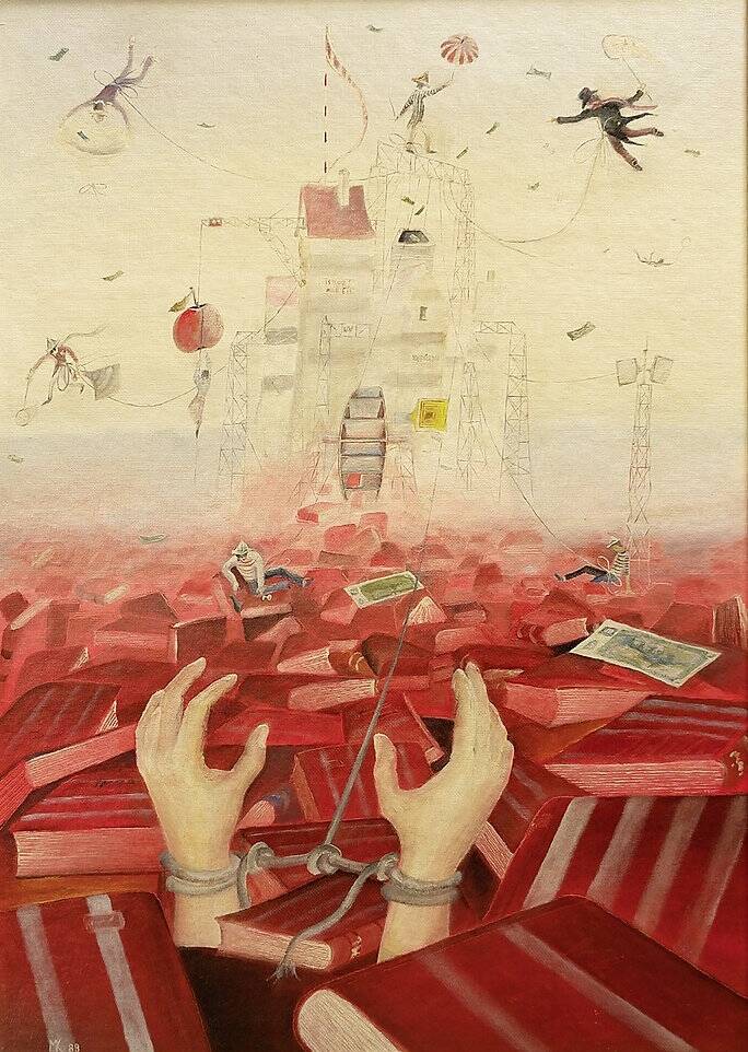 Miroslav Krofián "The Victory of Ideology" contemporary painting - czechia