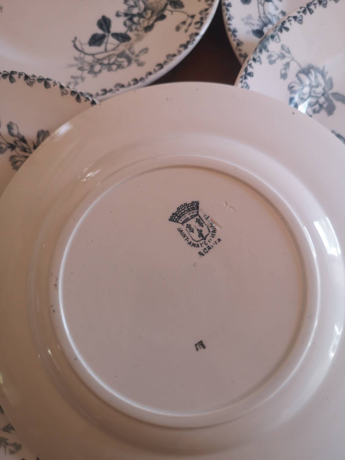 Lot de 7 assiettes plates.