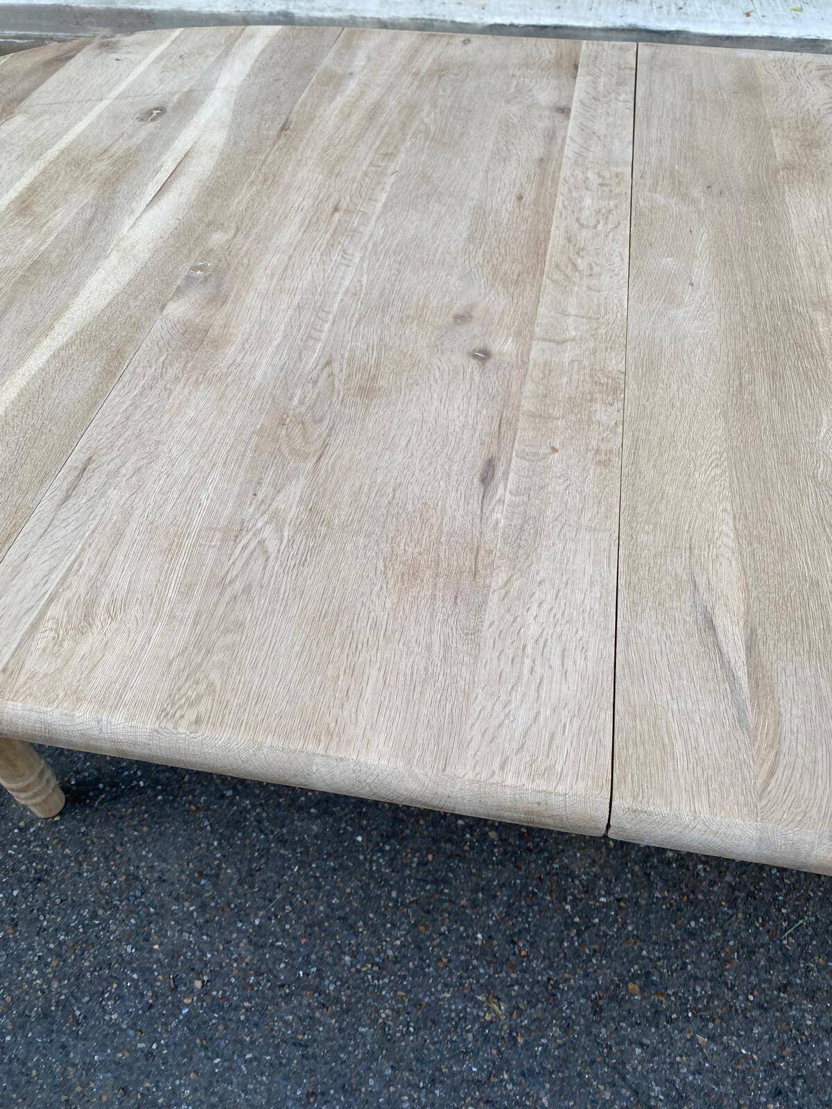 Large round extendable Louis Philippe dining table, 20th century, renovated, 230cm