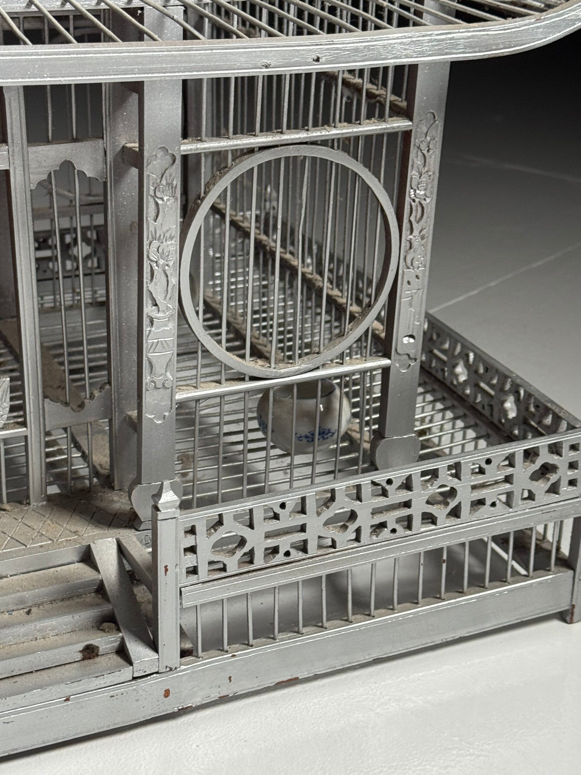 Asian style birdcage wood