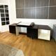 Space Age vintage desk from the 1970s in wood and black.