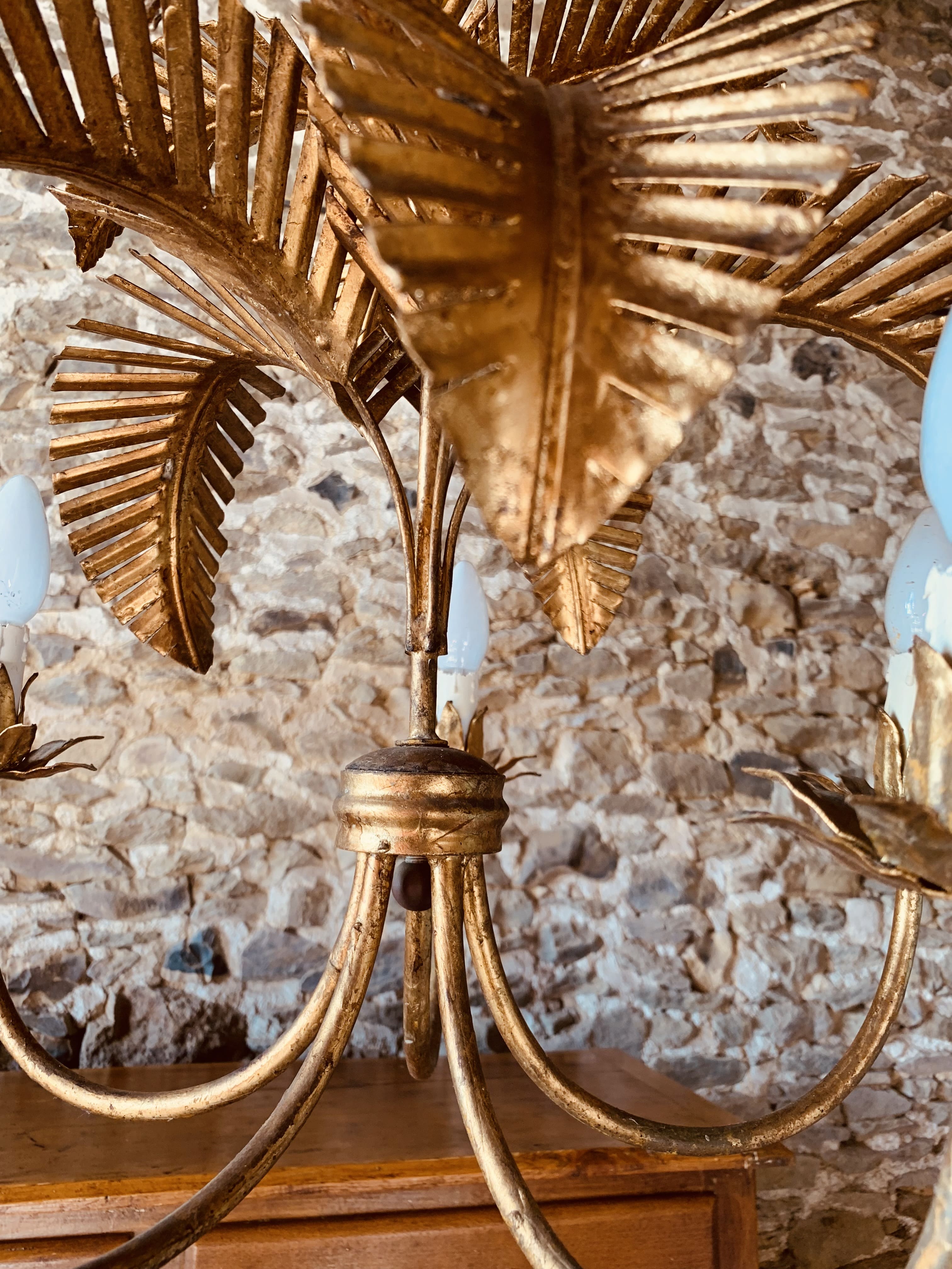 Palm type chandelier by Hans Kogl