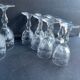 14 Meisenthal blown and engraved digestive glasses