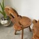 Set of 4 Savoyard pine chairs from the 60s