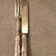 Cutting service knife handles silver Minerve style Rocaille Louis XV