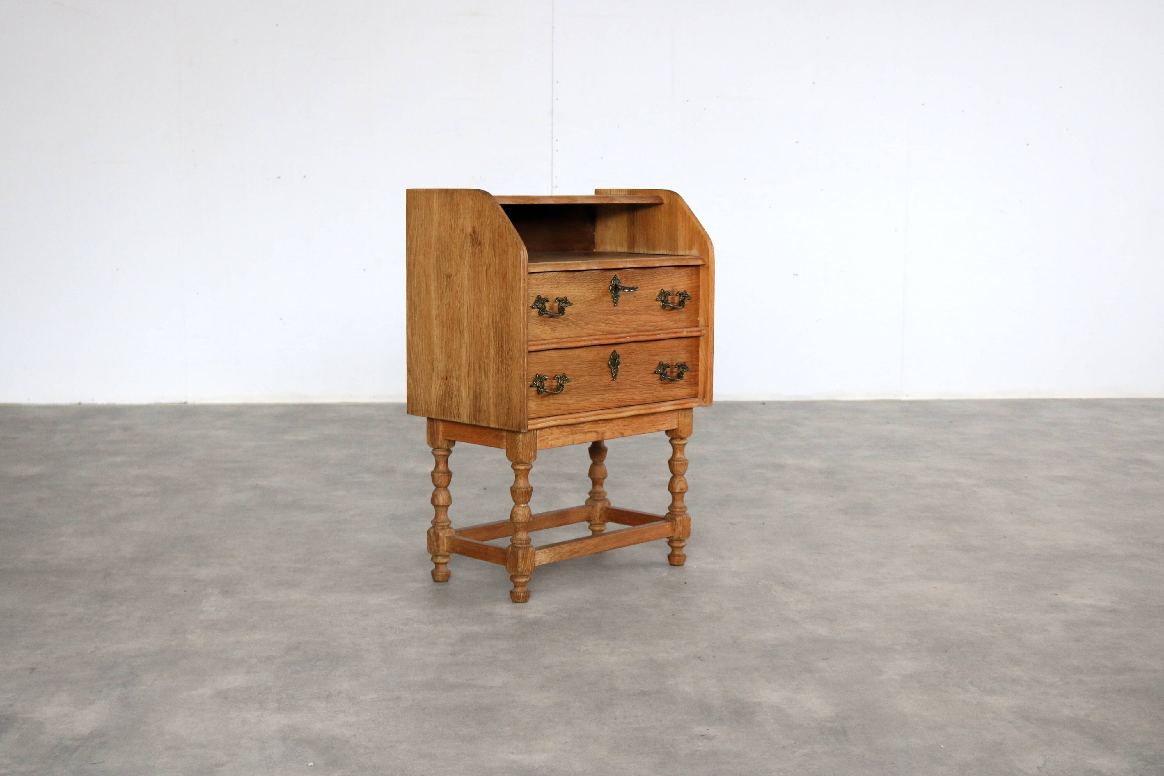 Brutalist bedside table | cabinet | 1960s | Danish