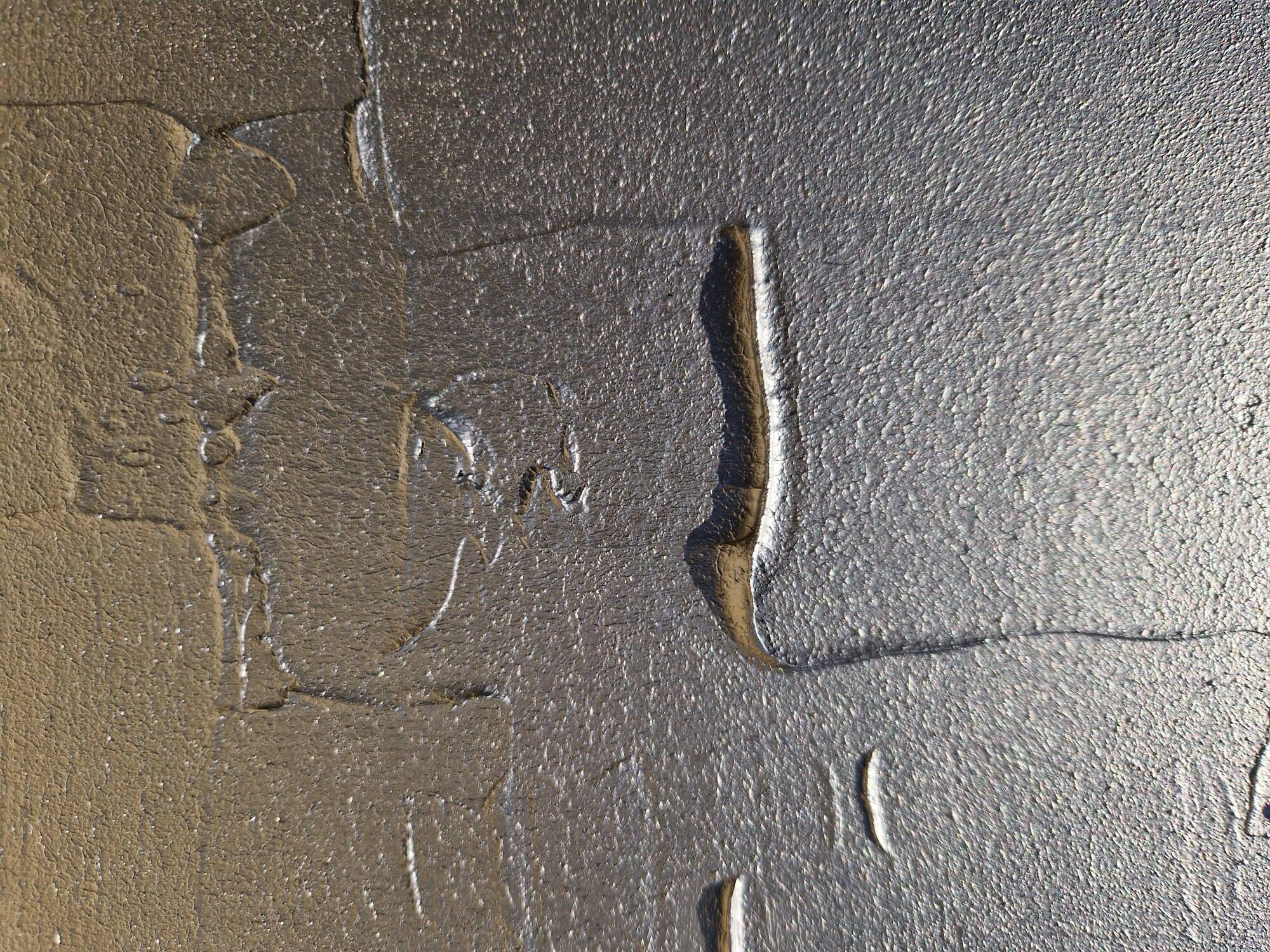 Monochrome black minimalist abstract painting