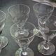 8 small old chiseled glasses