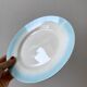 Set of 6 dessert plates sky blue gradient pastel years 40-50