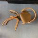 Set of 2 orange chairs child Jacques Hitier in wood & metal