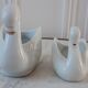 Duo of ceramic swans 50s-60s