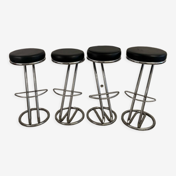 Suite of 4 high stools