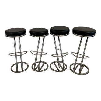 Suite of 4 high stools