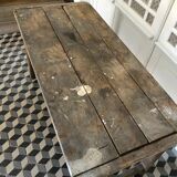 Old wooden farm table