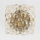 Wall lamp or recessed lamp in bubbled glass by Helena Tynell, 1960s, Limburg, Germany.
