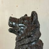 Large model of the Jennings dog in serpentine marble, memento of the Grand Tour, 19th century.