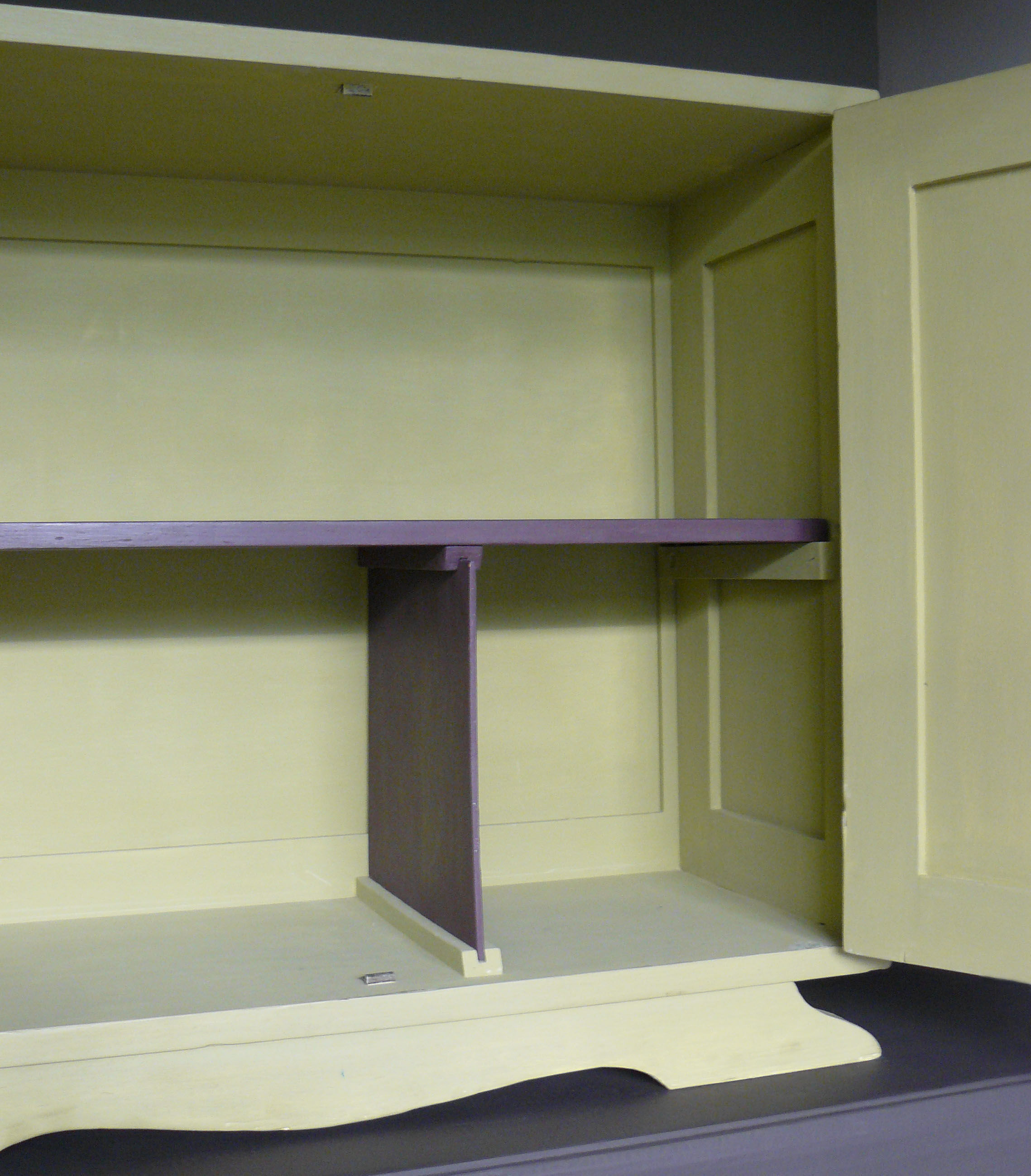 Painted and waxed wooden side board