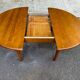 Round extendable dining table Louis Philippe in solid wood 118cm