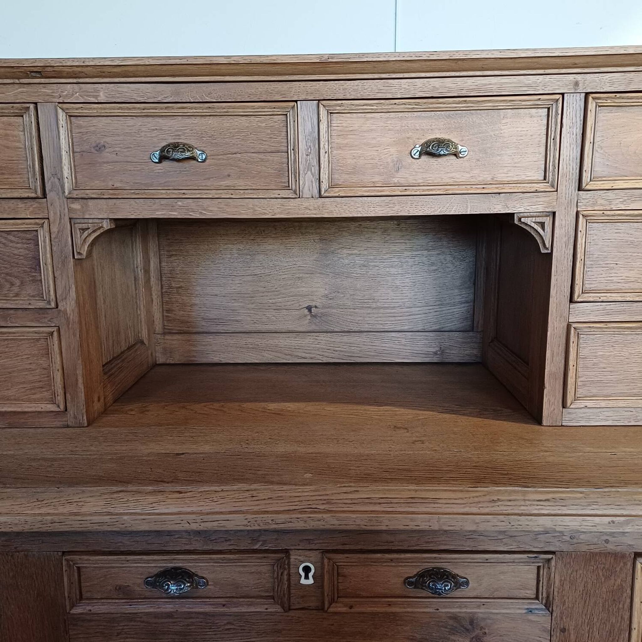 Bureau ancien gradin 15 tiroirs Meuble métier