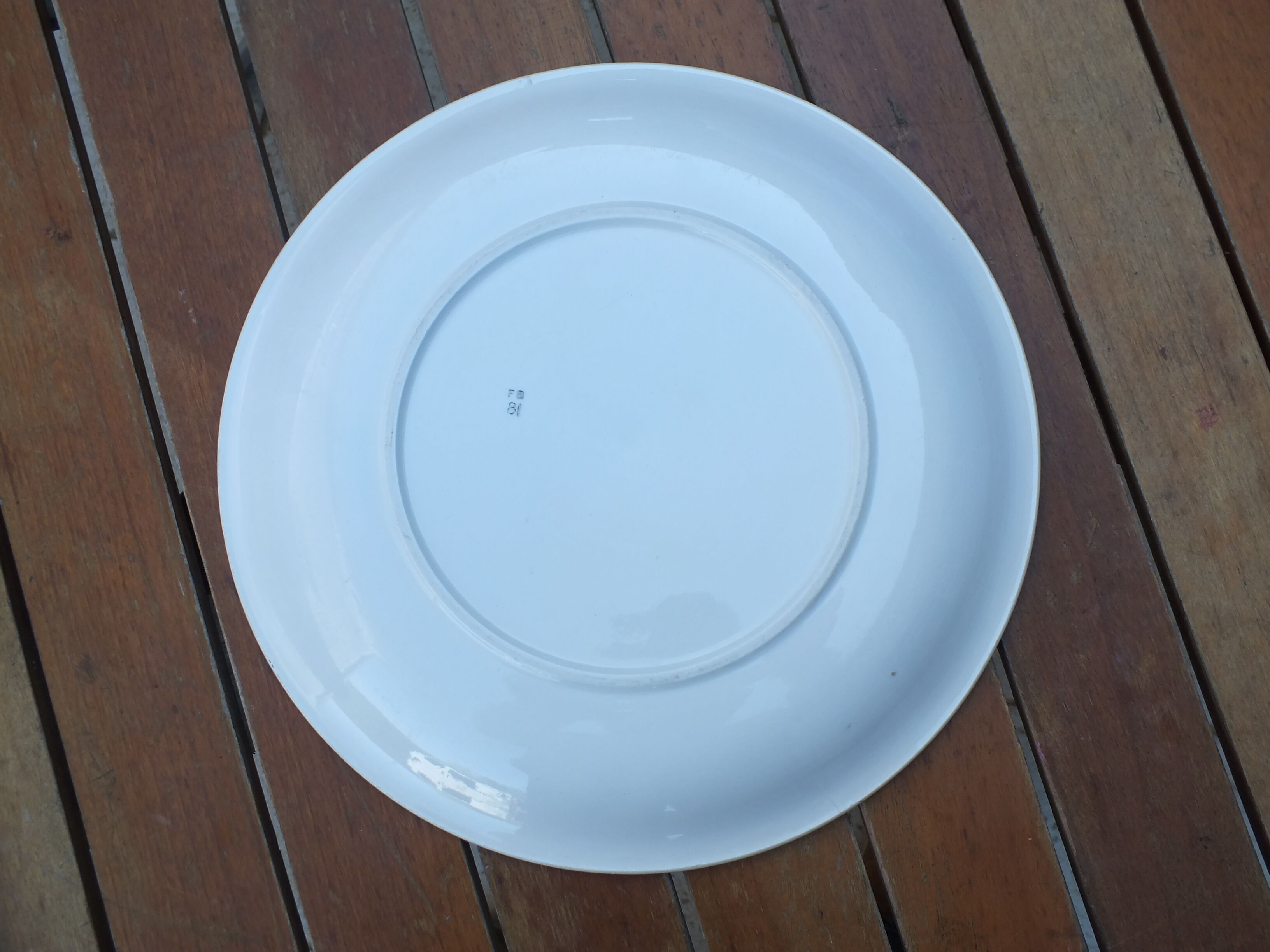 Plat vintage à décor bleu pastel