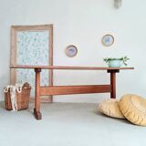 Old solid wood bench